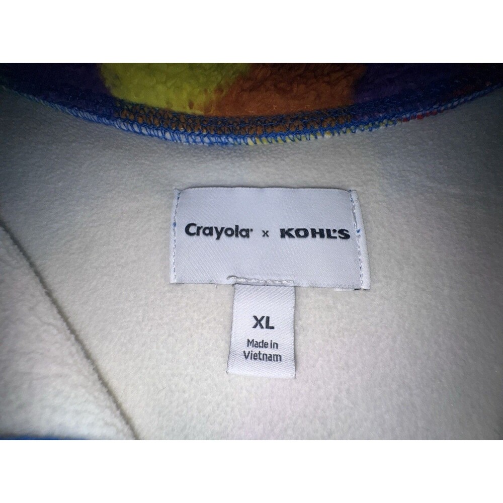 Crayola Kohl’s Jacket Adult XL Rainbow Fleece Adaptive Full Zip Limited Ed - Picture 4 of 9